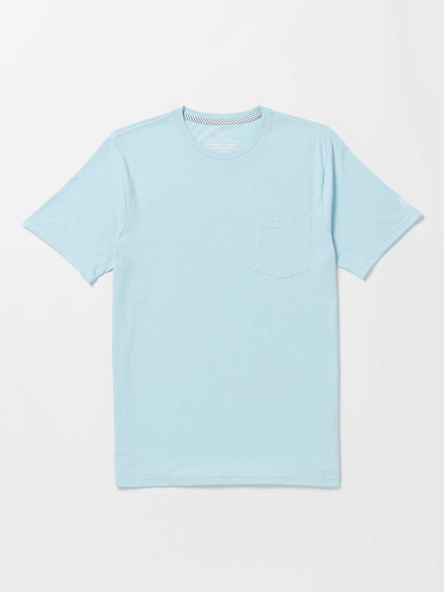 Volcom Solid Short Sleeve Pocket Tee Misty Blue