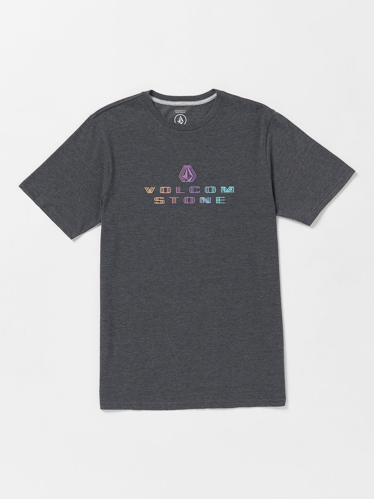 Volcom Peaker Short Sleeve Tee Dark Black Heather