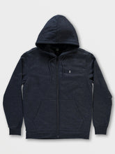 Volcom Foreman Zip Sherpa Fleece Hoodie Navy Heather