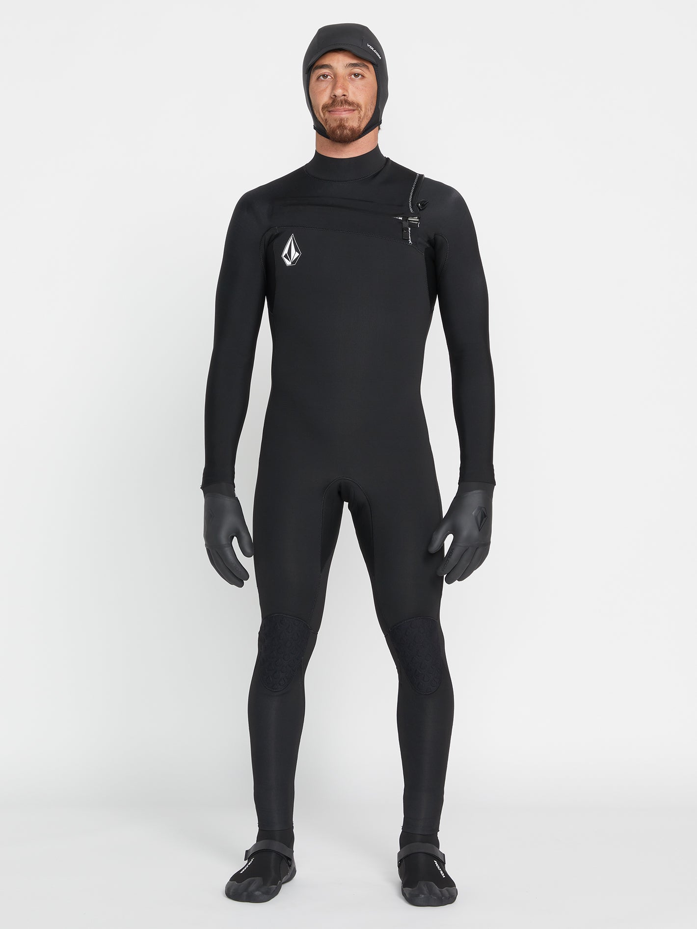 Volcom Modulator 4/3mm Chest Zip Fullsuit Black