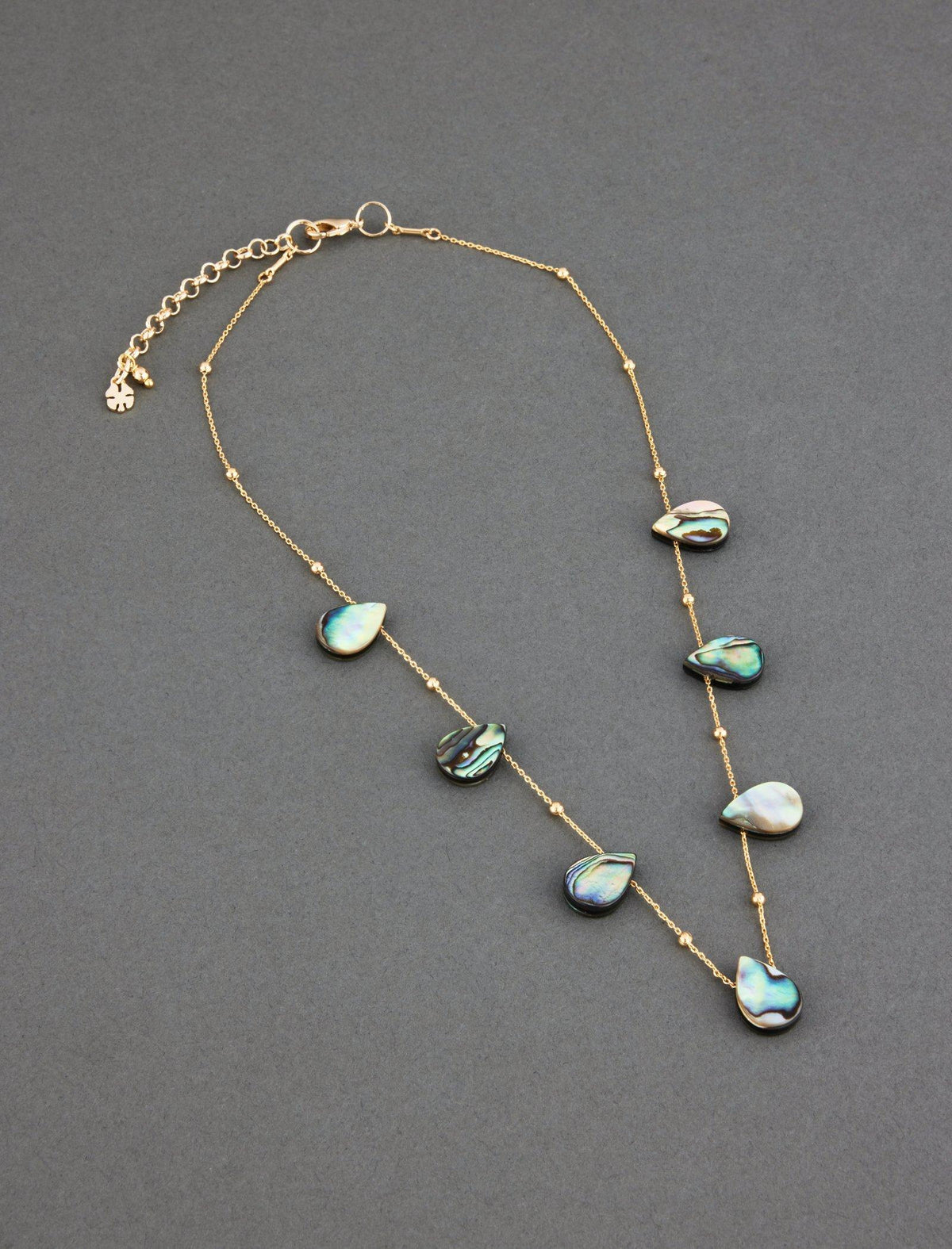 Lucky Brand Abalone Petal Necklace Gold
