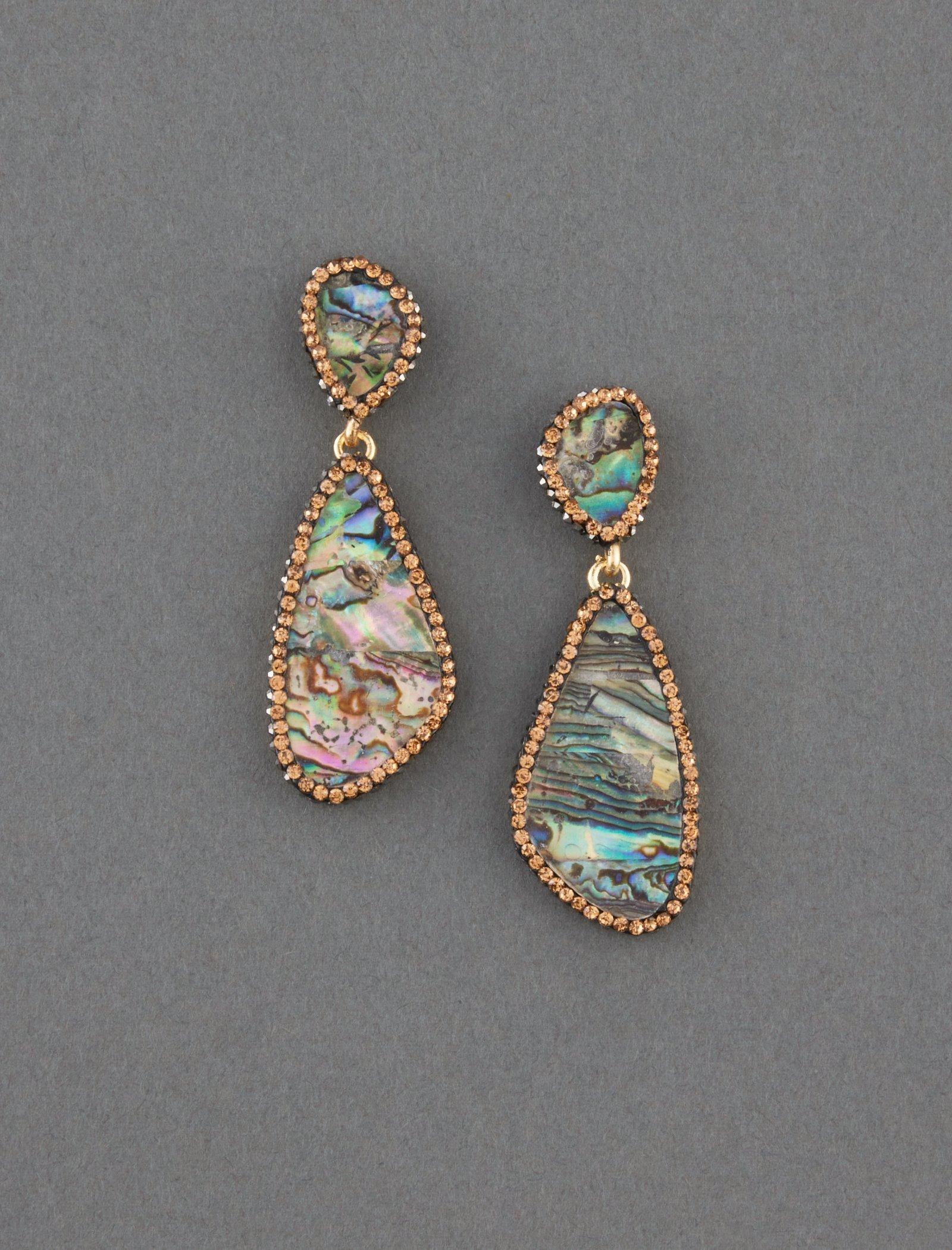 Lucky Brand Abalone Statement Earring Gold