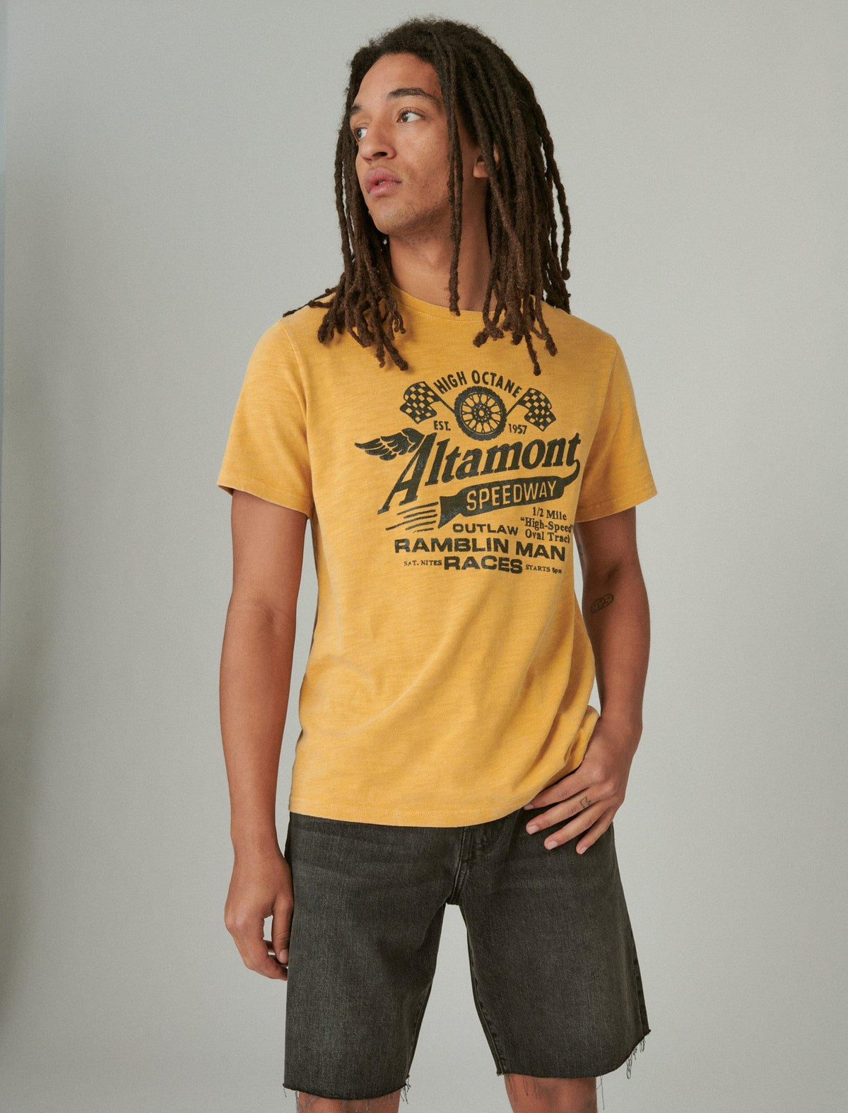 Lucky Brand Altamont Speedway Tee Golden Spice