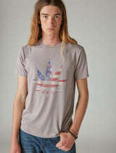 Lucky Brand American Weed Leaf Tee Rock Ridge