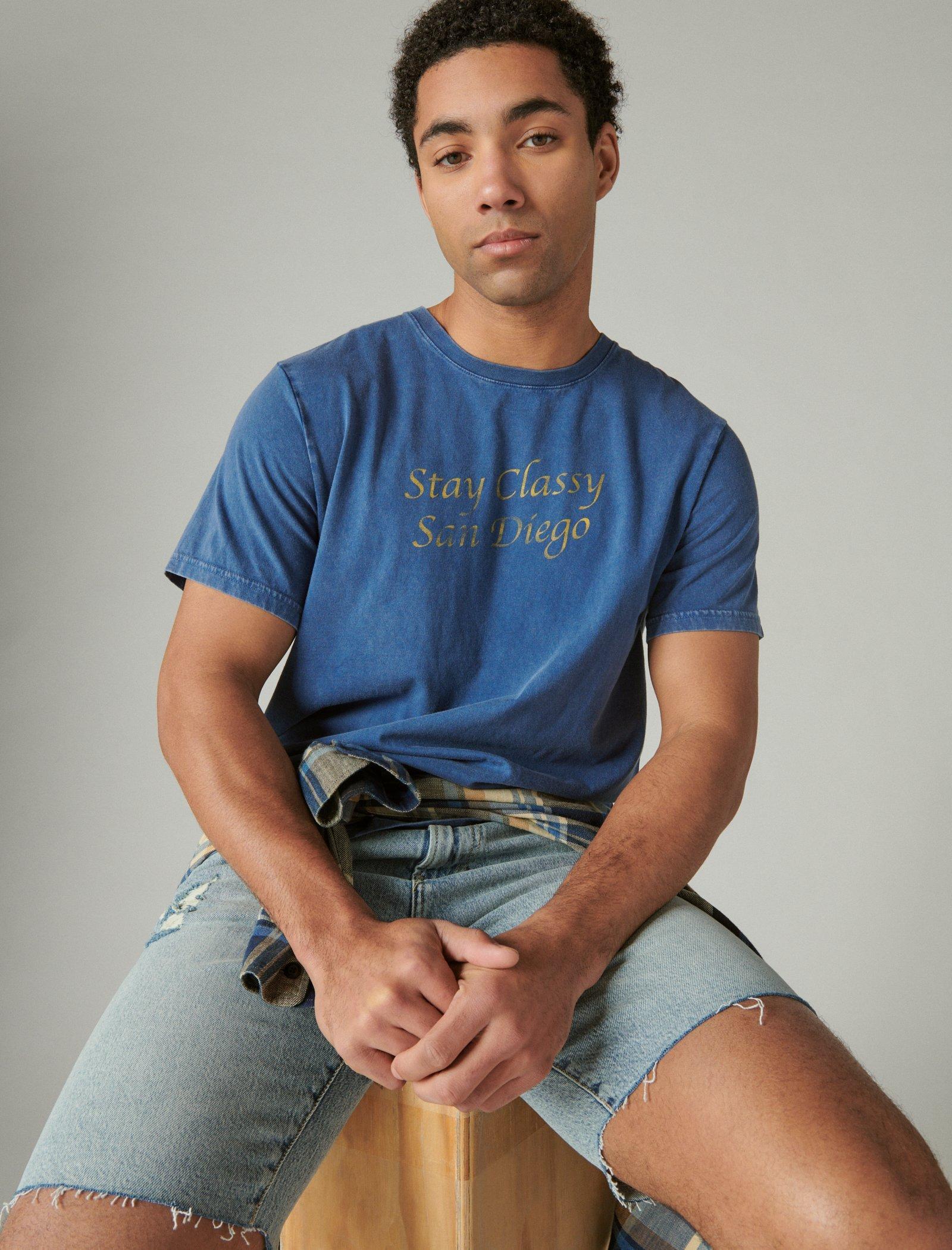 Lucky Brand Anchorman Tee True Navy