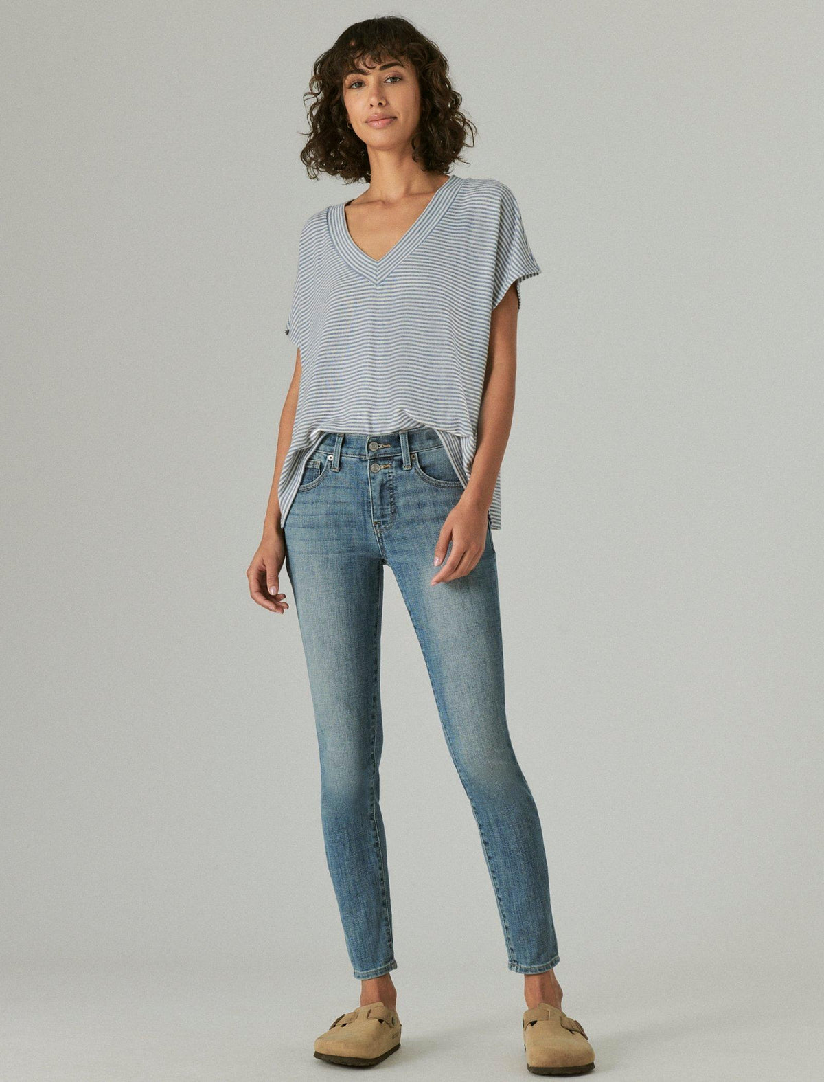 Lucky Brand Ava Skinny W Dbl Exp Btns Hanger Lane