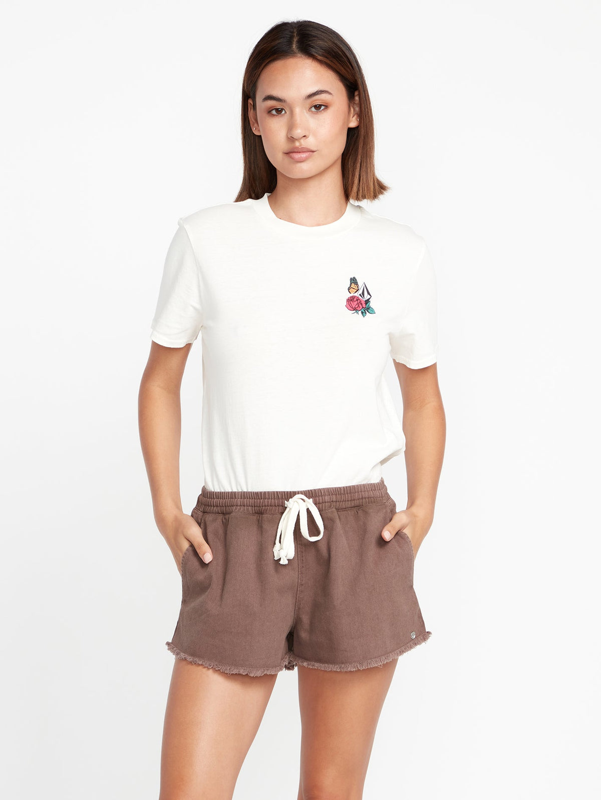 Womens By PacSun Kiss Me Pointelle Shorts Marigold