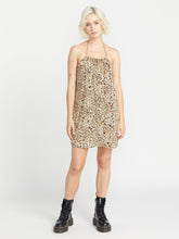 Volcom Meeyoww Halter Women's Dress Animal Print