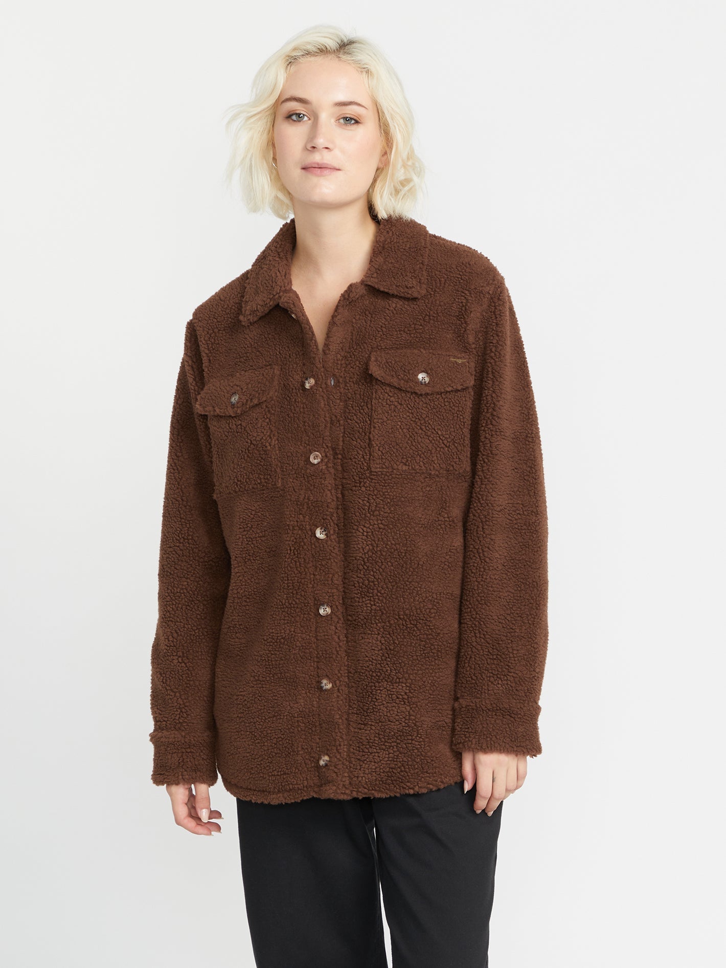 Volcom Silent Sherpa Women's Jacket Chocolate