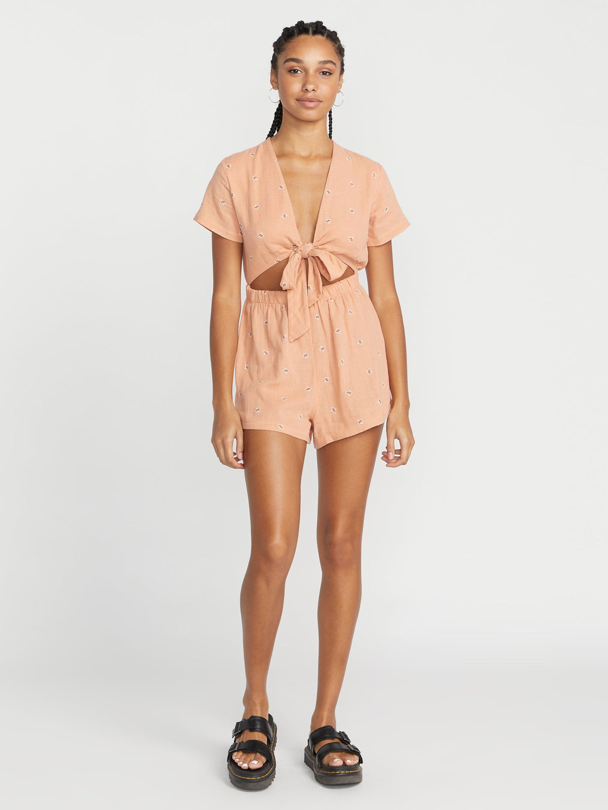 Volcom With The Band Women's Romper Clay