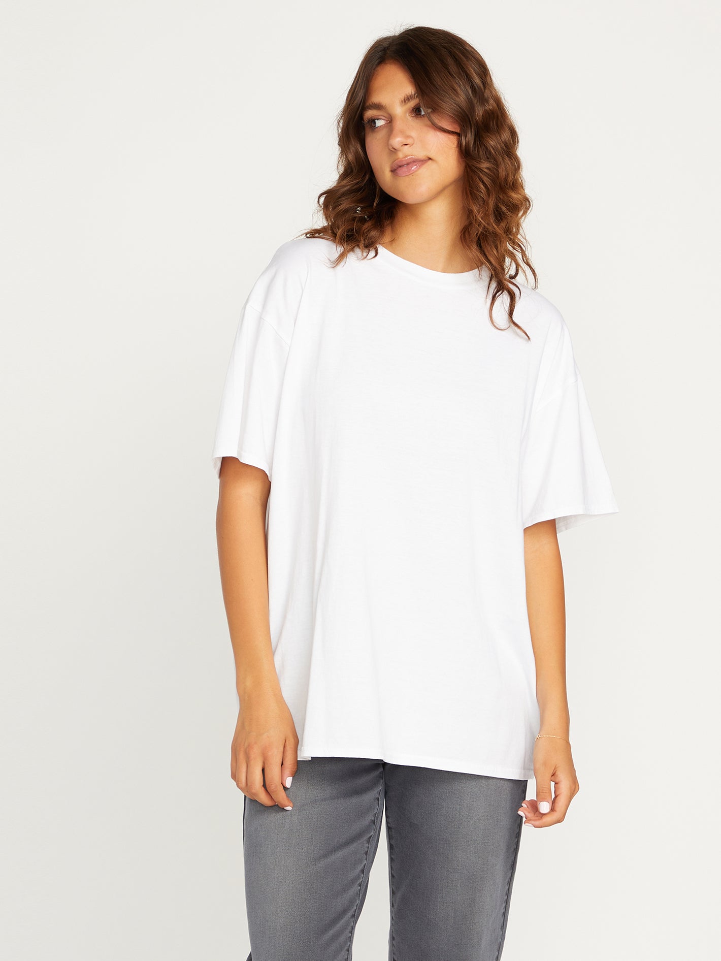 Volcom Stones Throw Solid Women's Short Sleeve Tee White