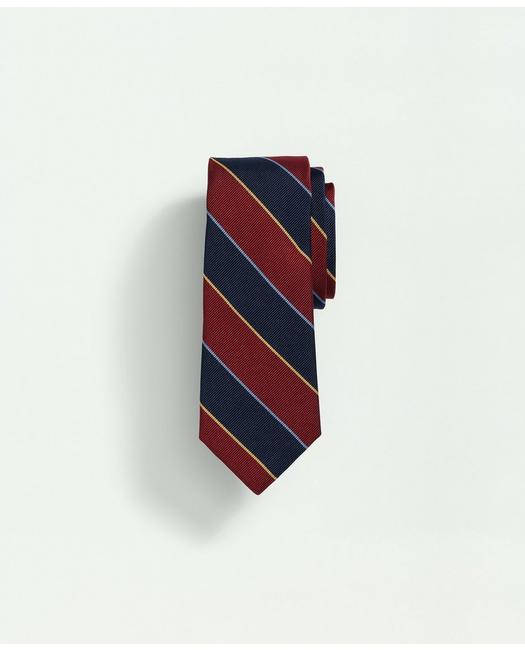 Brooks Brothers Boys Stripe Silk Tie Red