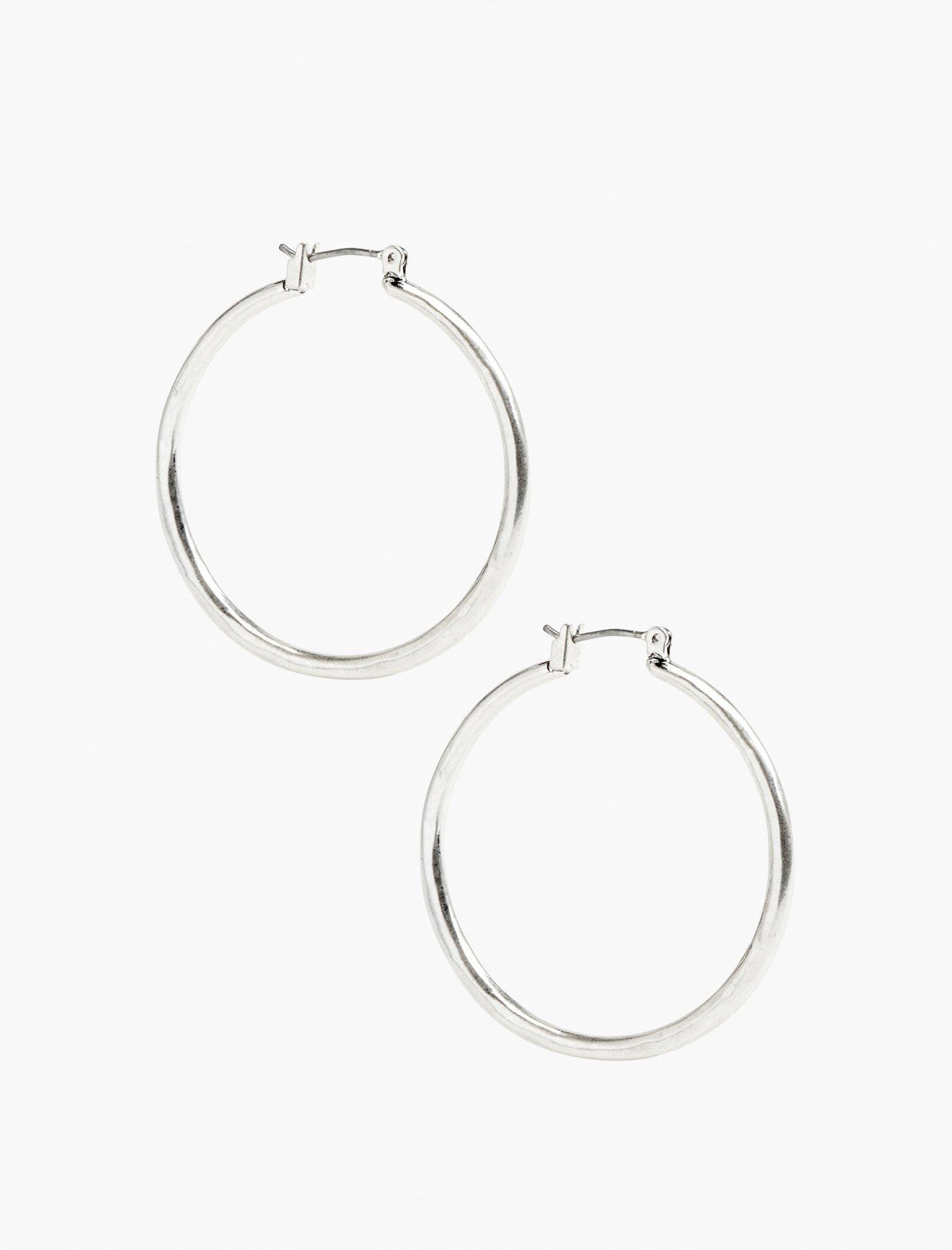 Lucky Brand Basic Hoop Earrings Silver