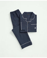 Brooks Brothers Kids Solid Pajama Set Navy