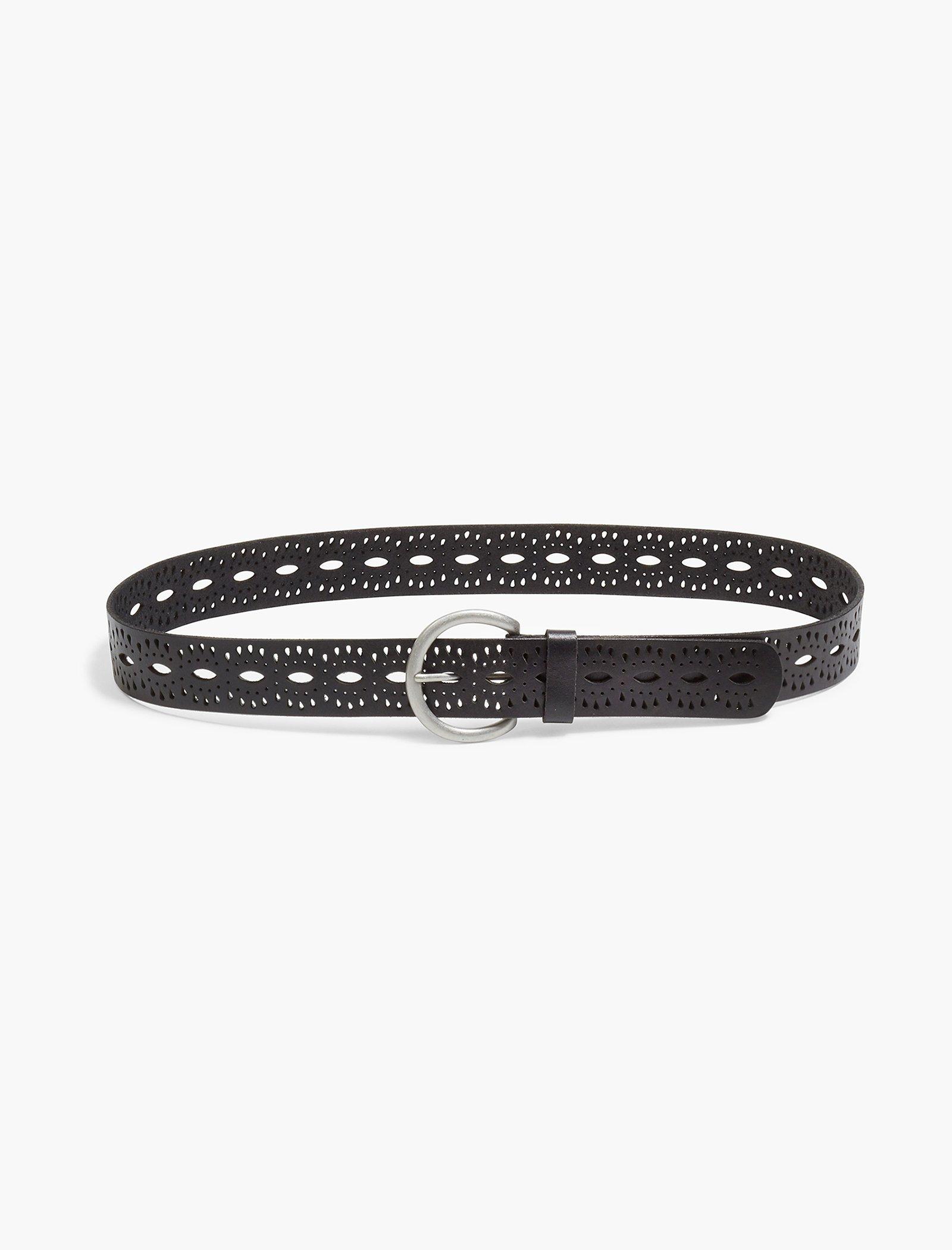 Lucky Brand Beachwood Cutout Belt Black