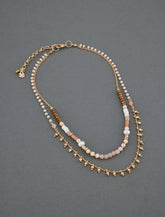 Lucky Brand Beaded Chain Layer Necklace Gold