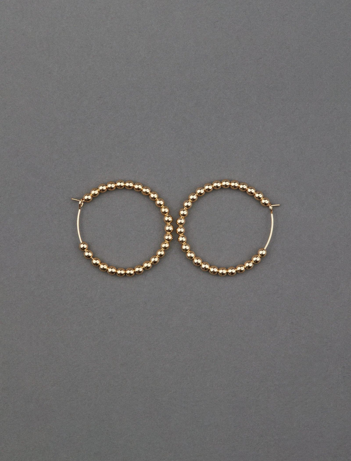 Lucky Brand Beaded Hoop Gold