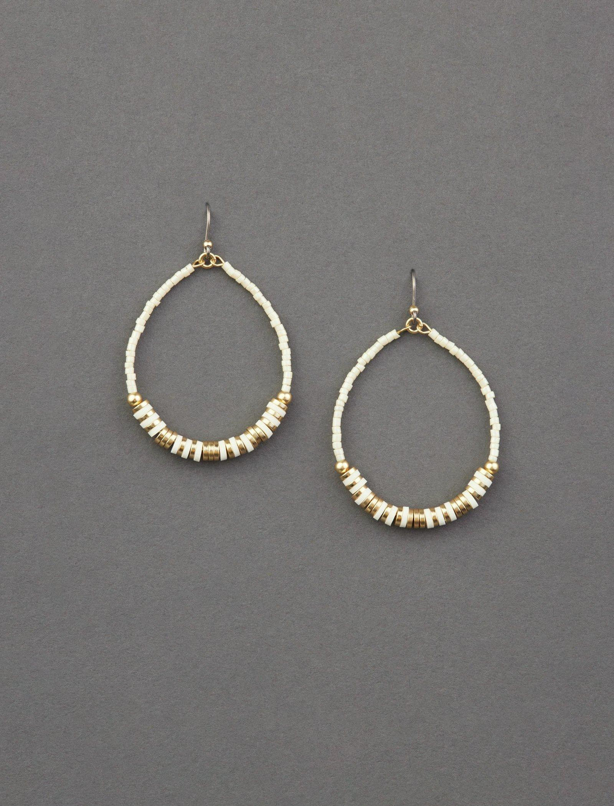 Lucky Brand Beaded Hoop Earring Gold