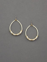 Lucky Brand Beaded Hoop Earring Gold