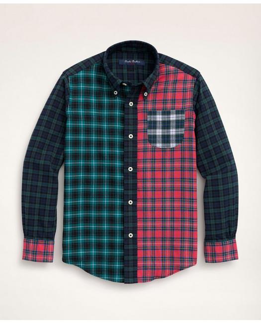 Brooks Brothers Boys Flannel Fun Sport Shirt Multicolor