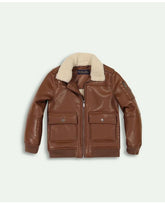 Brooks Brothers Kids Bomber Jacket Brown