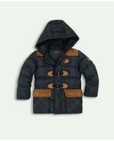 Brooks Brothers Kids Black Watch Duffle Coat Navy