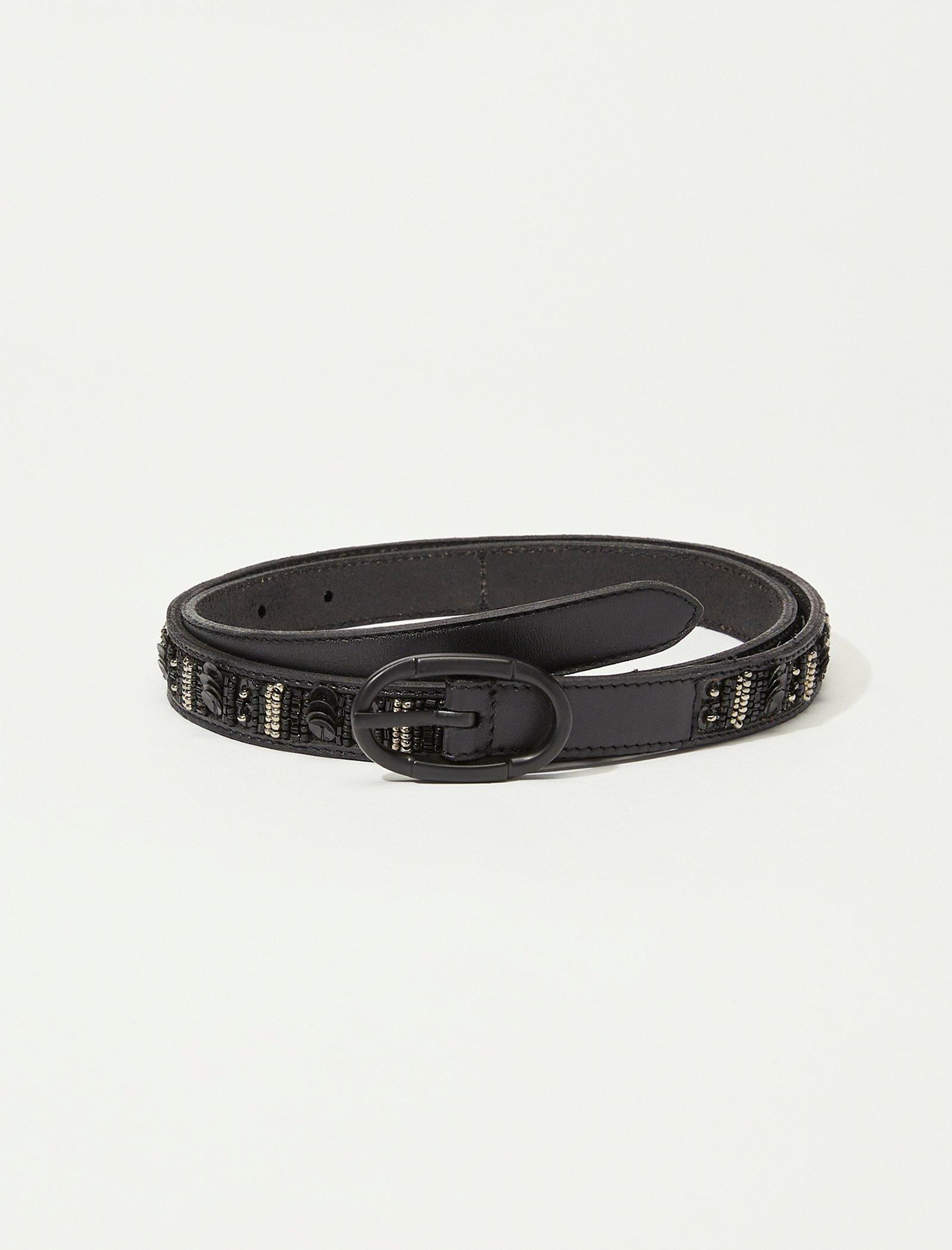 Lucky Brand Multi Beaded Belt Black