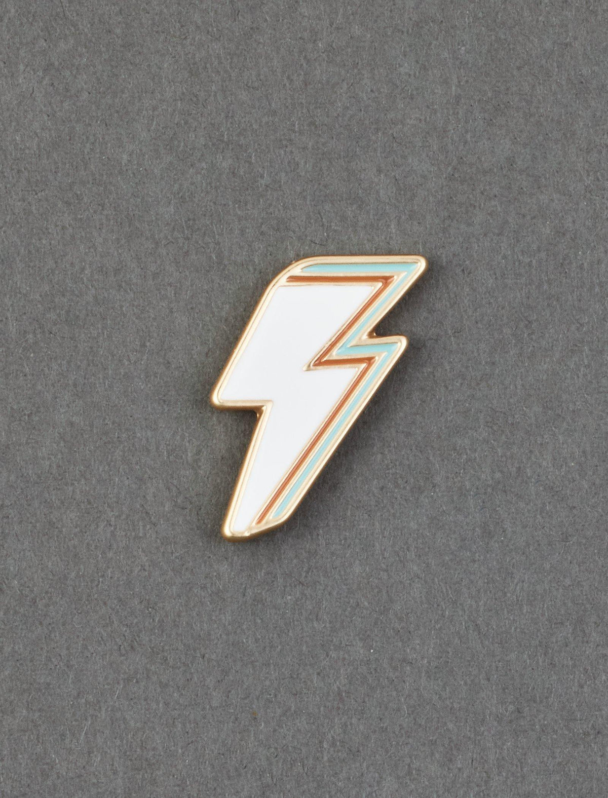 Lucky Brand Bolt Enamel Pin Gold