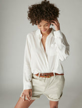 Lucky Brand Boyfriend Button-Down Shirt Bright White