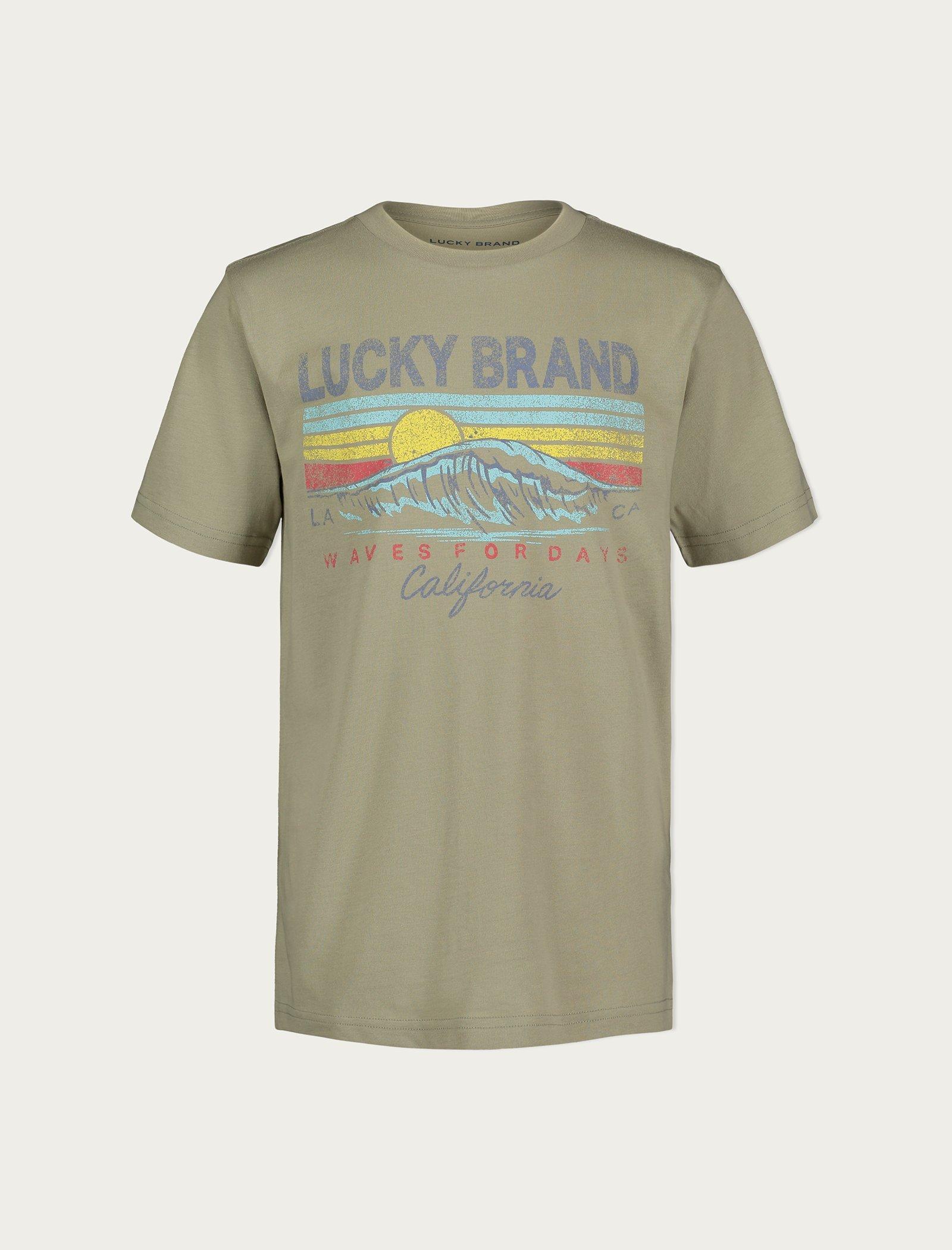 Lucky Brand Boys Lucky Sway T-Shirt Dark Green