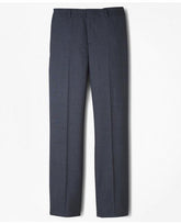 Brooks Brothers Boys Prep Plain-Front Wool Suit Pants Grey