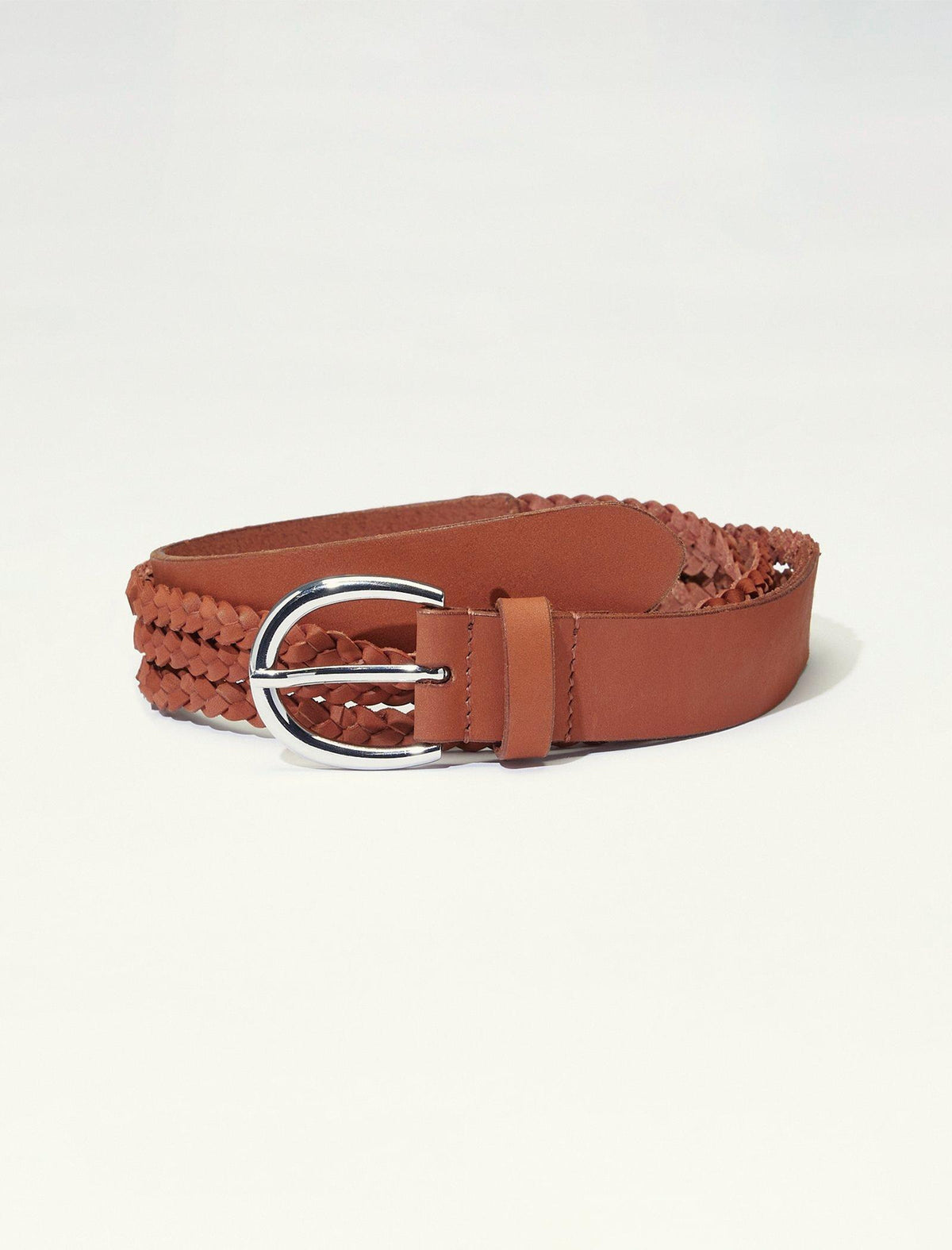 Lucky Brand Braided Strand Belt Dark Brown