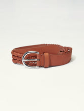 Lucky Brand Braided Strand Belt Dark Brown