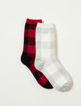 Lucky Brand Buffalo Plaid Cozy Sock Pack Multi