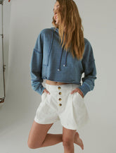 Lucky Brand Button Fly Eyelet Short Bright White