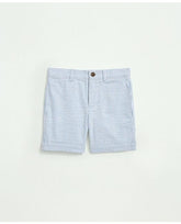 Brooks Brothers Boys Cotton Seersucker Shorts Blue/Ivory