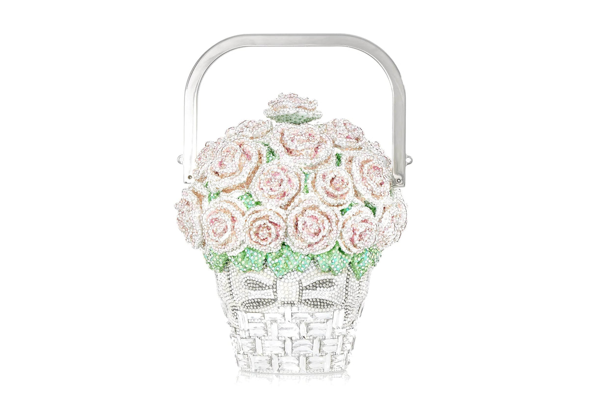 Judith Leiber Couture Basket of Roses Blush Bouquet