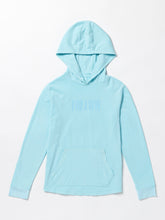 Volcom Stonedyed Long Sleeve Hooded Shirt (Age 8-14) Misty Blue