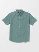 Volcom Mistere Boys Short Sleevew Shirt (Age 8-14) Service Blue