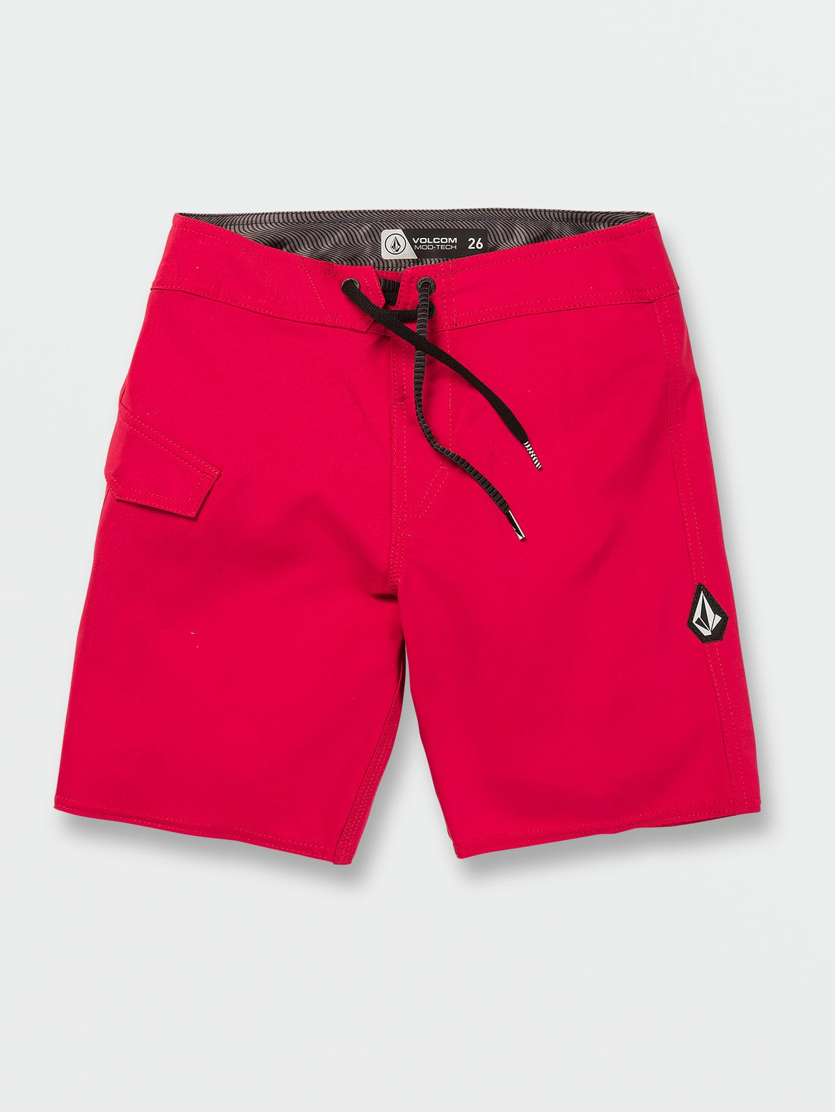 Volcom Lido Solid Mod-Tech Trunks Ribbon Red