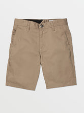 Volcom Frickin Chino Boys Shorts (Age 8-14) Khaki