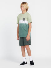 Volcom Villa Rue Elastic Waist Boys Short (Age 8-14) Stealth