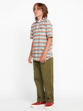 Volcom Frickin Regular Stretch Boys Pants (Age 8-14) Old Mill