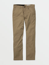 Volcom Frickin Modern Stretch Chino Boys Pants (Age 8-14) Khaki