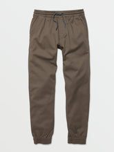 Volcom Frickin Slim Jogger Boys Pants (Age 8-14) Mushroom