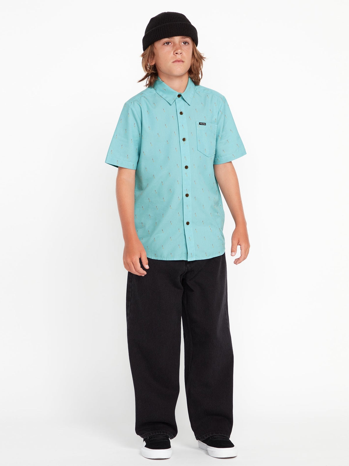 Volcom Billow Denim Boys Pants (Age 8-14) Black