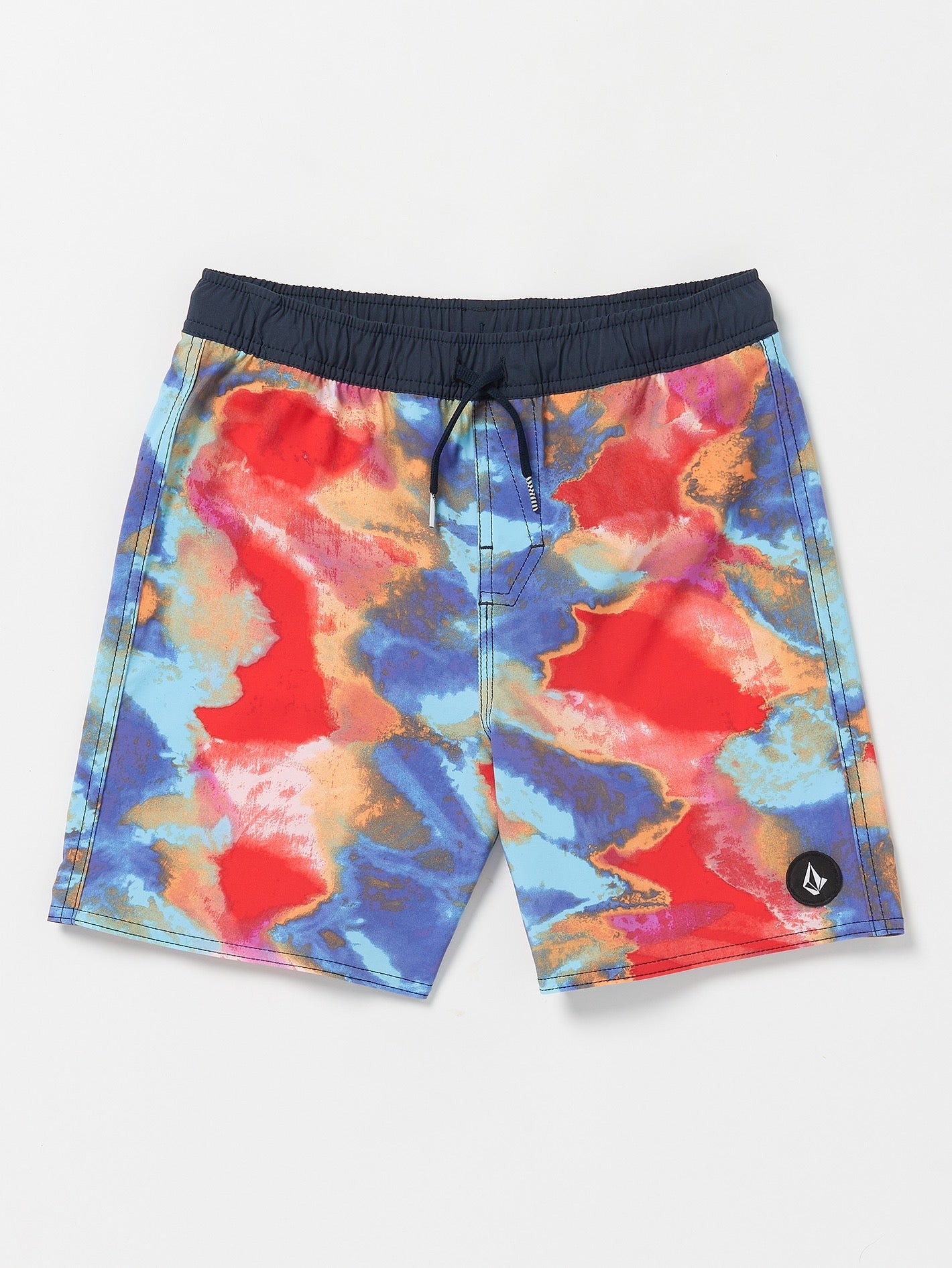 Volcom Utopia Elastic Waist Boys Swim Trunks (Age 8-14) Multi