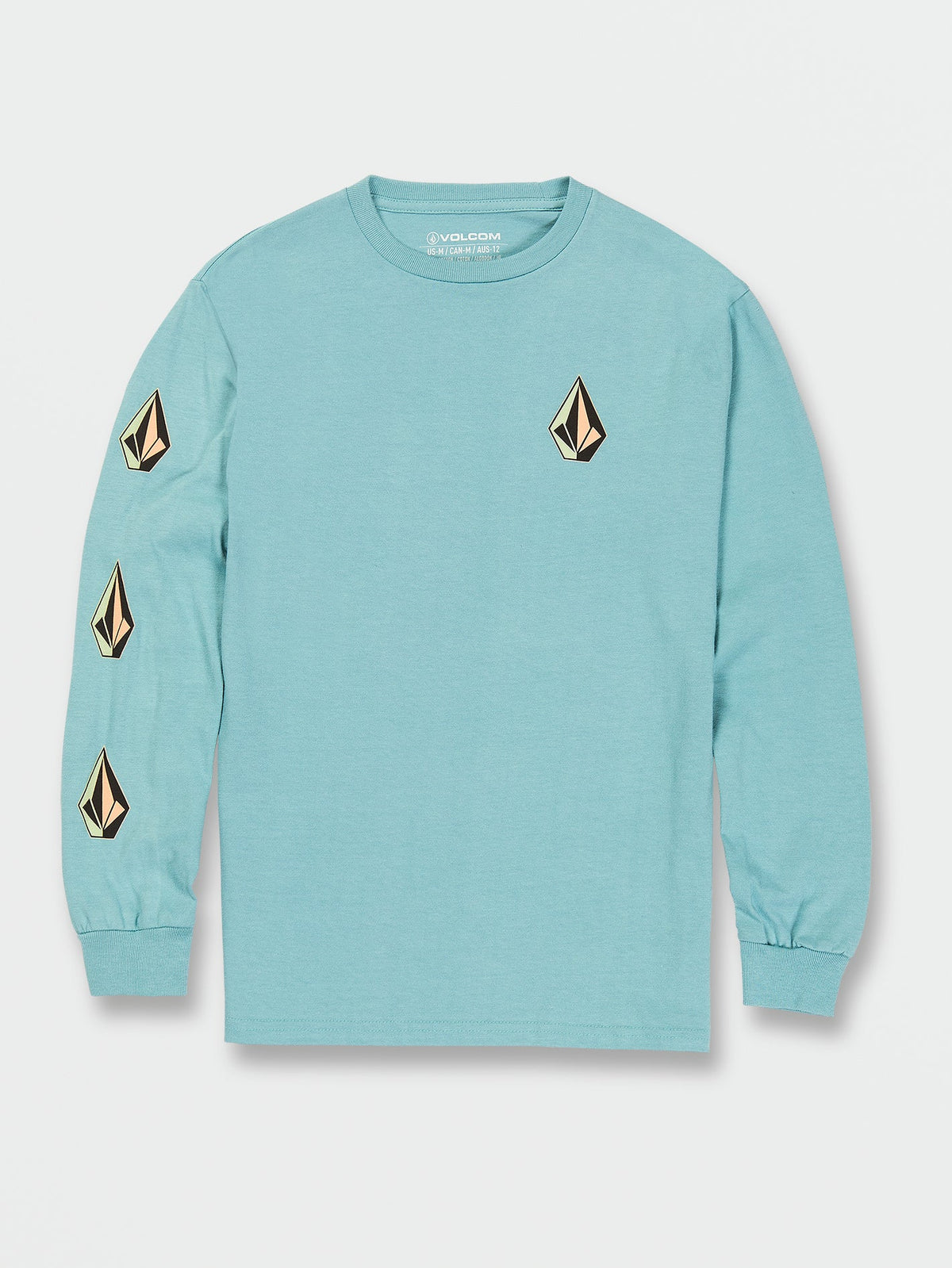 Volcom Iconic Stone Long Sleeve Tee Coastal Blue