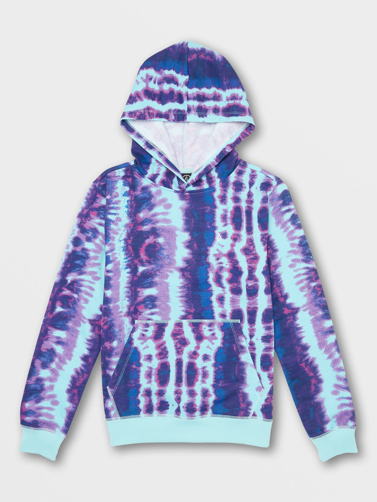 Volcom Roundabout Pullover Fleece Hoodie Storm Tie-dye