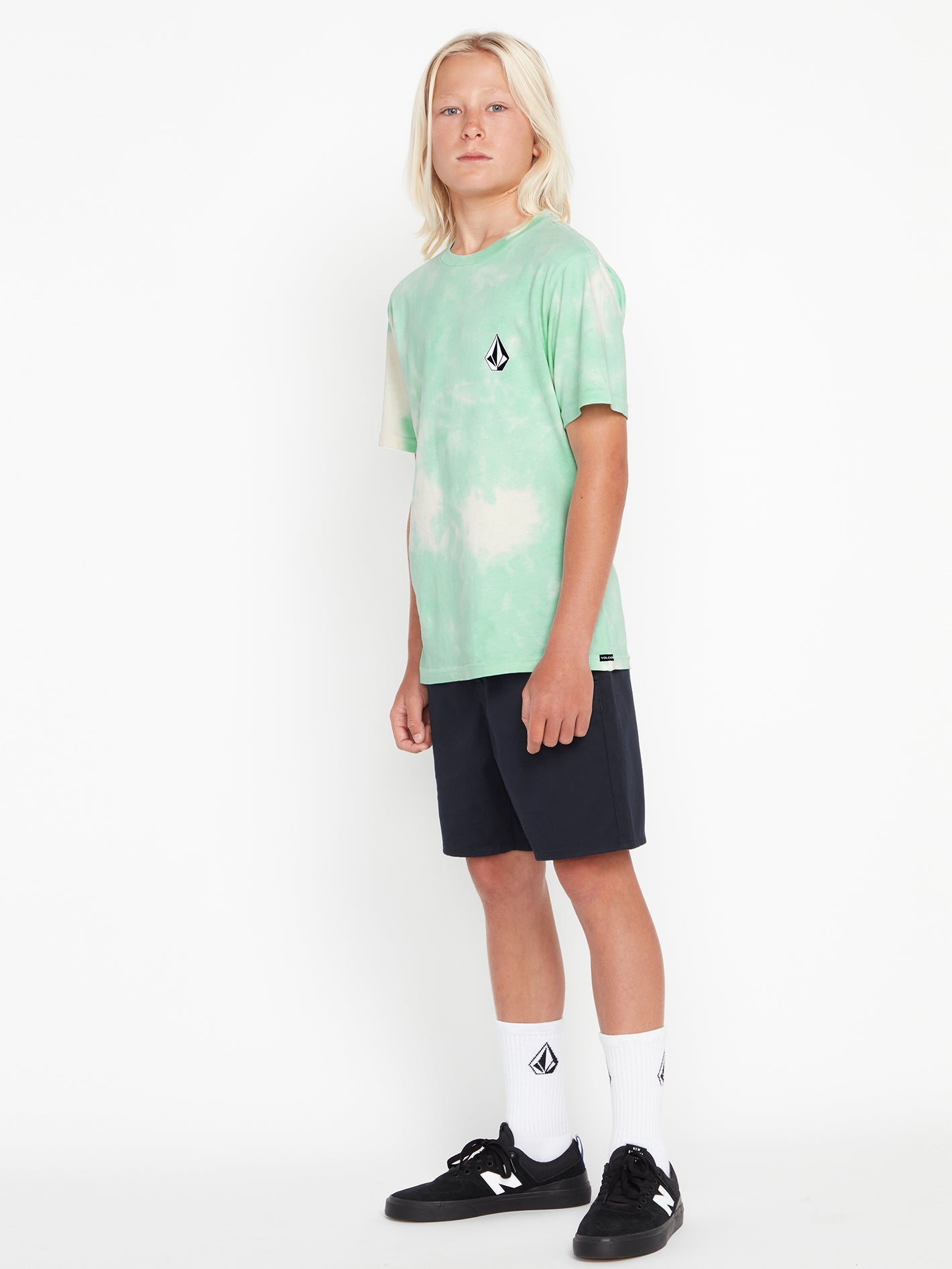 Volcom Iconic Stone Dye Short Sleeve Tee Ice